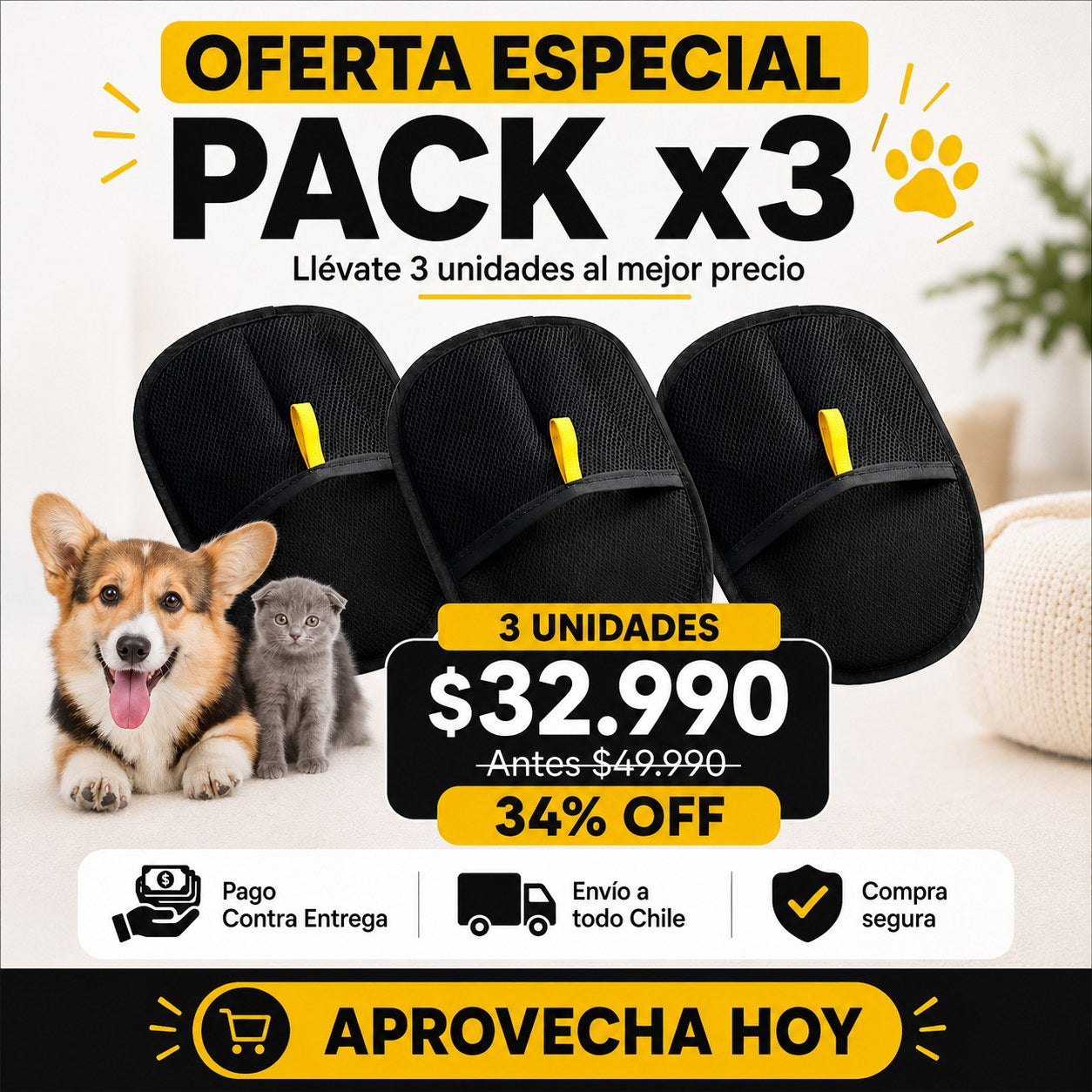 PeloCero™ x3 - Elimina en segundos el pelo de tu mascota