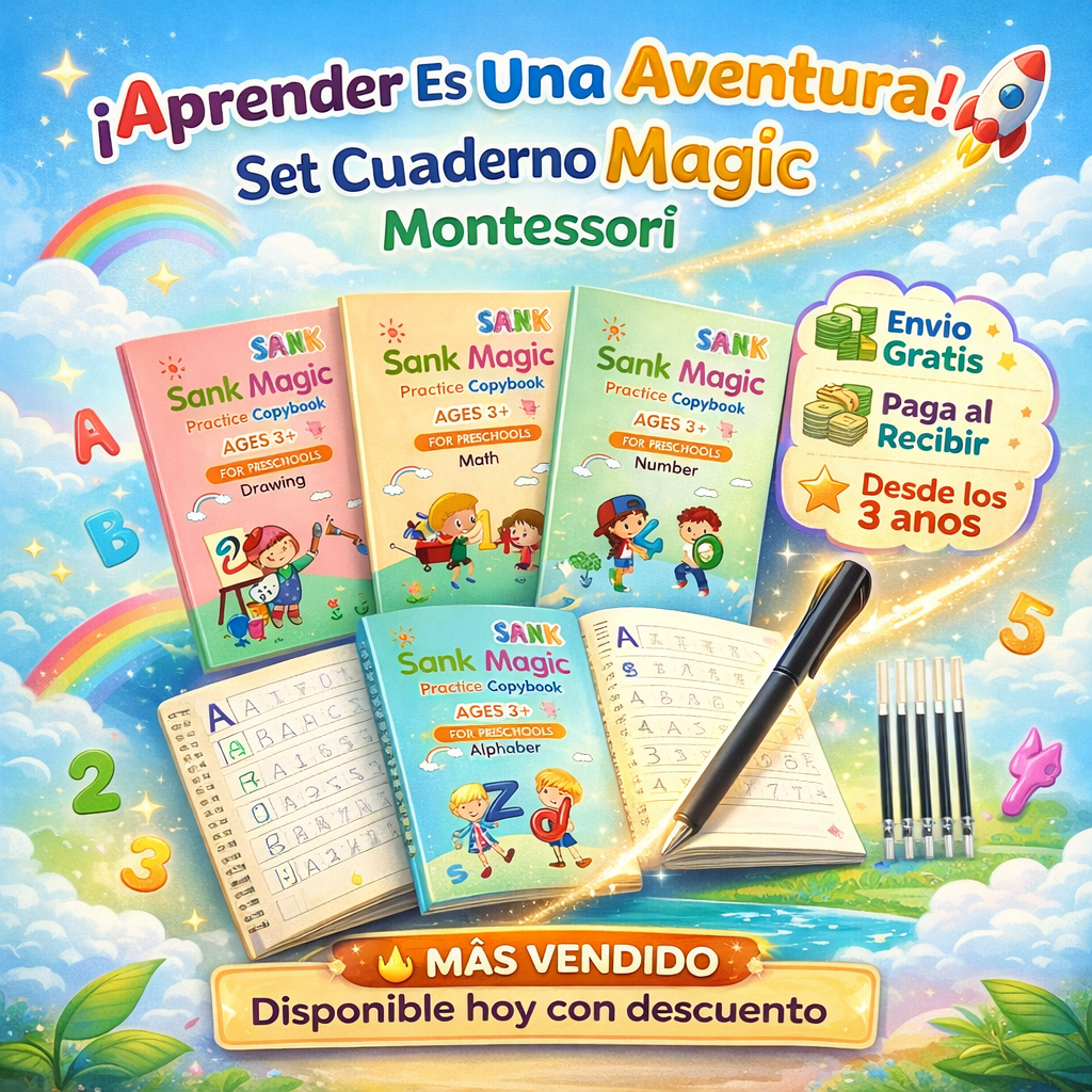 Set Cuaderno Magic Caligrafia Montessori