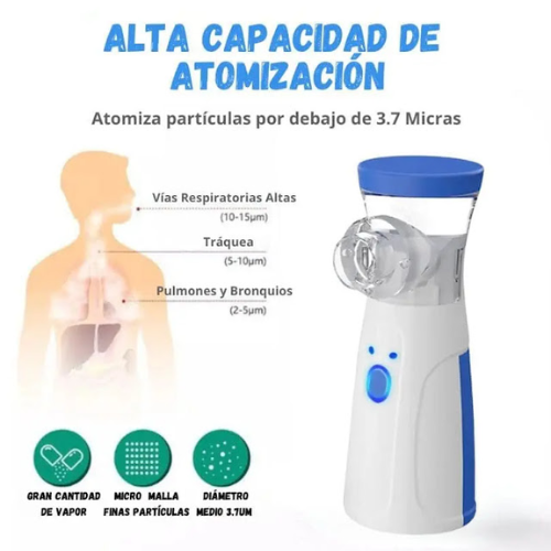¡🚨 SUPER OFERTA 🚨! 🌬️ NEBULIZADOR PORTÁTIL PARA NIÑOS Y ADULTOS 👶👨🦰 + ENVÍO GRATIS 🚚🎁