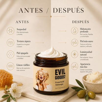 Crema facial Evil Good Lifting Antiarrugas Natural 120GR