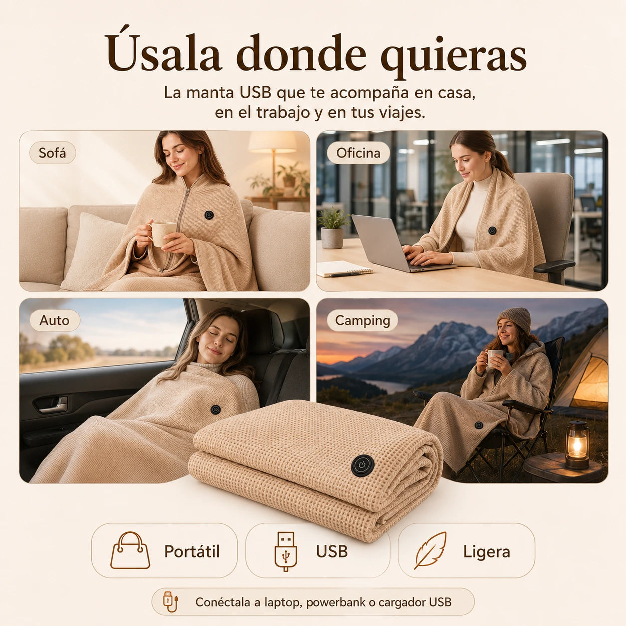 Manta Calefactora USB - El calor que tu cuerpo estaba esperando
