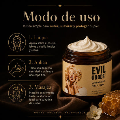 Crema facial Evil Good Lifting Antiarrugas Natural 120GR