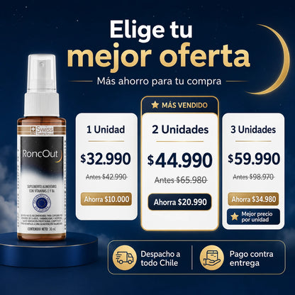 RoncOut Noche™ Spray Para Ronquidos 30ml