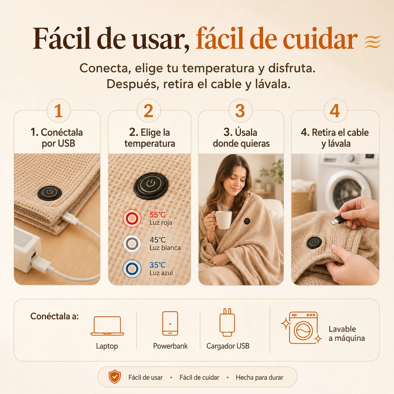 Manta Calefactora USB - El calor que tu cuerpo estaba esperando