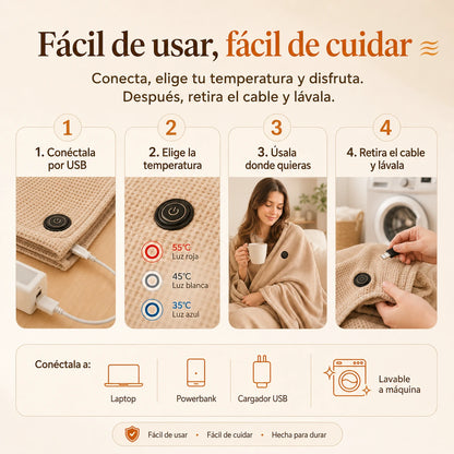 Manta Calefactora USB - El calor que tu cuerpo estaba esperando
