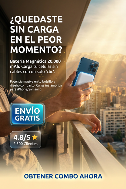 Batería Portátil Magnética 20.000 mAh