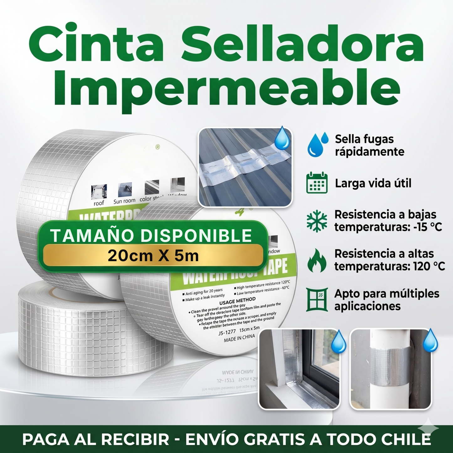 WATERPROOF | Cinta Tapa Gotera