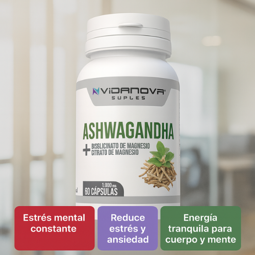 Ashwagandha + Magnesio 1000 mg | Equilibrio Natural para Cuerpo y Mente