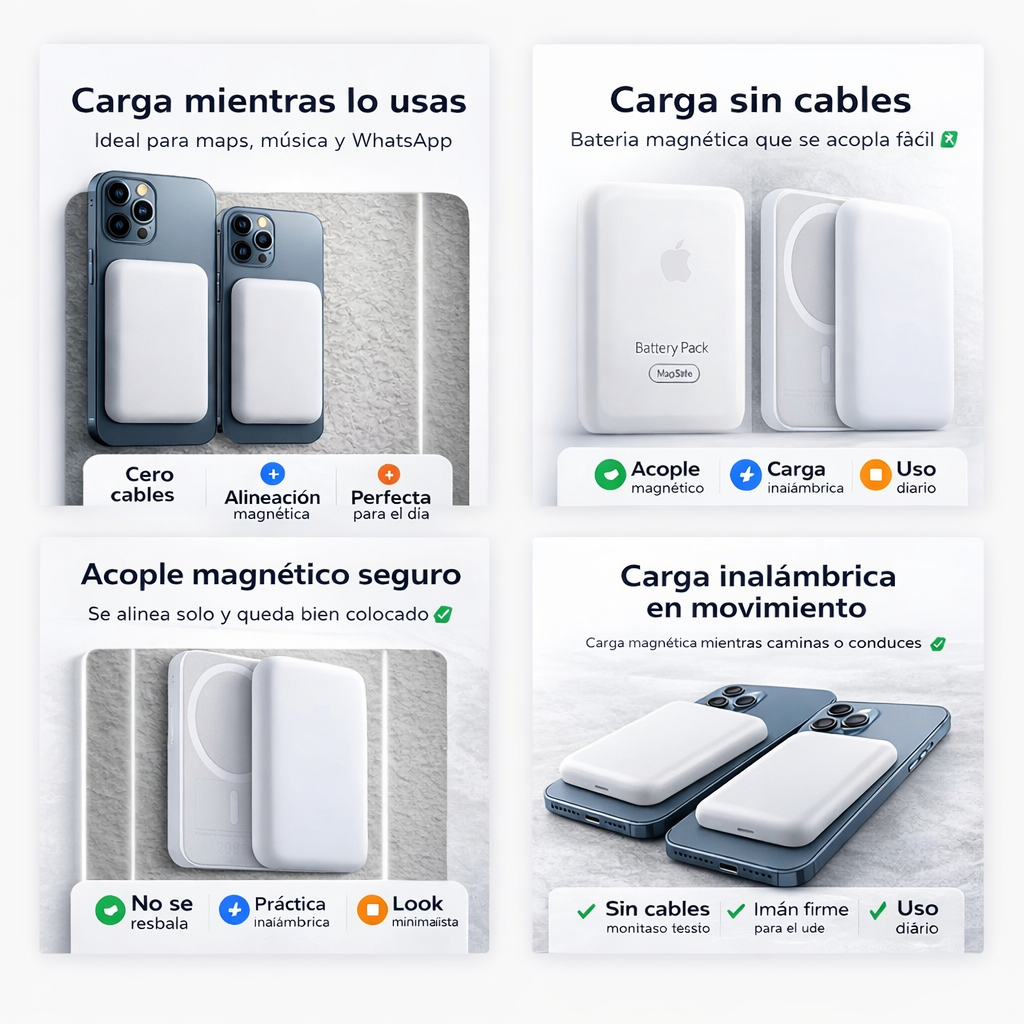 Batería Portátil Magnética 20.000 mAh