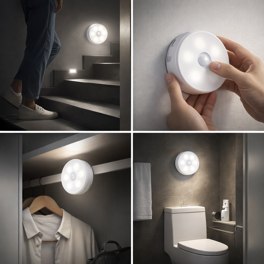 LUZ LED AUTOMATICA CON SENSOR DE MOVIMIENTO – PACK 3