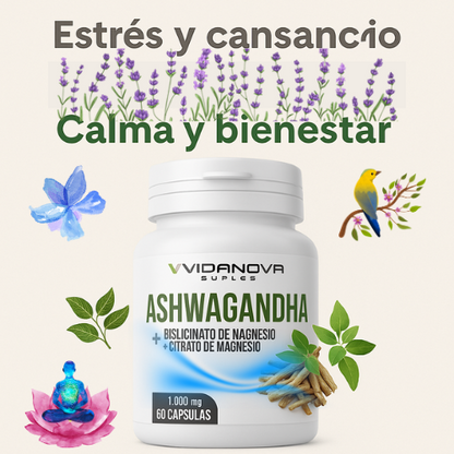 Ashwagandha + Magnesio 1000 mg | Equilibrio Natural para Cuerpo y Mente