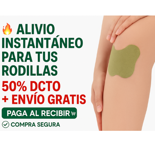 🚨 ¡SUPER OFERTA LANZAMIENTO! 🚨 🩹 PARCHES TERAPÉUTICOS PARA RODILLA 50% DCTO + ENVÍO GRATIS A TODO CHILE 🚚🎁