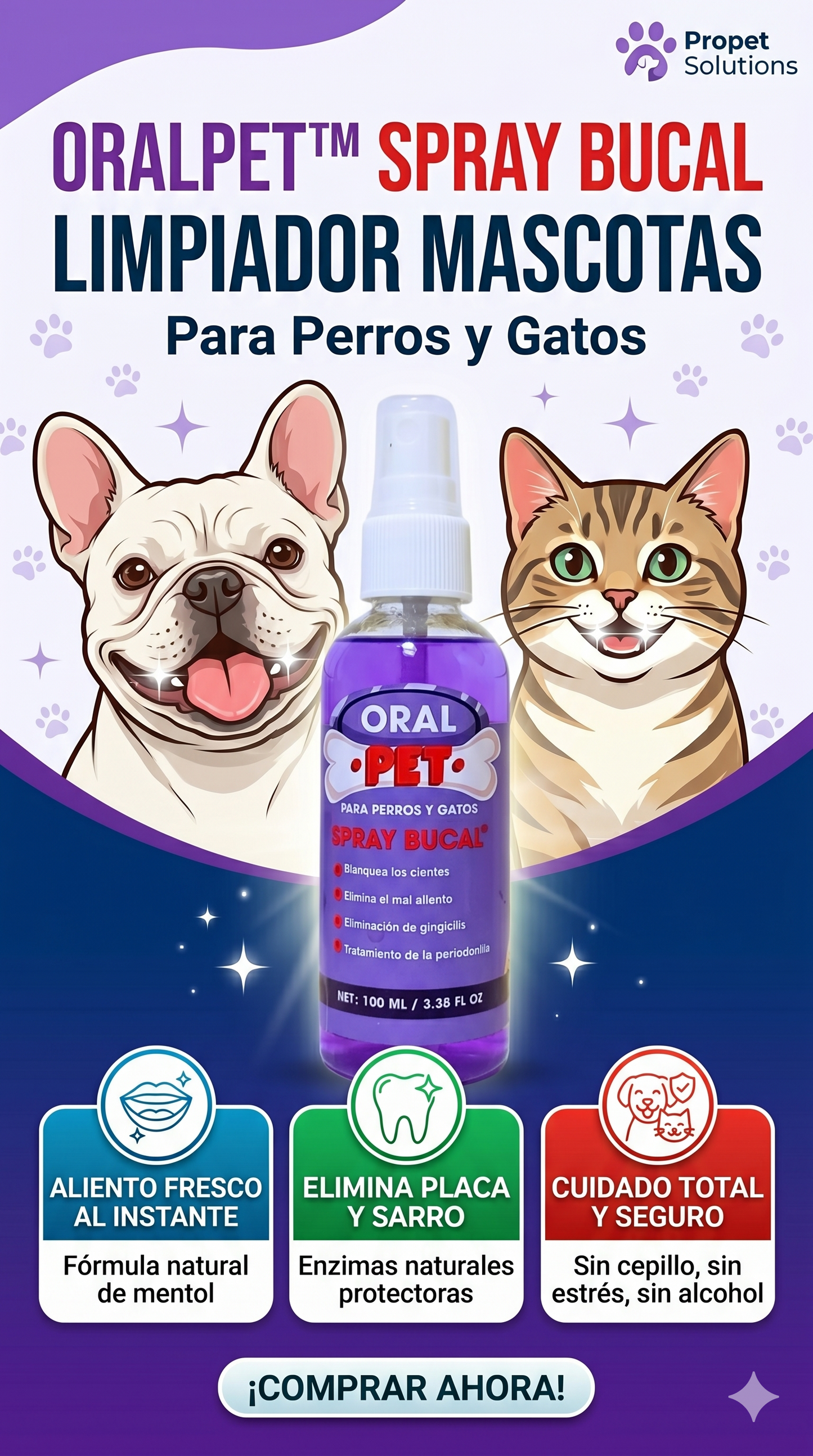 Oral Pet Spray Bucal Limpiador Mascotas